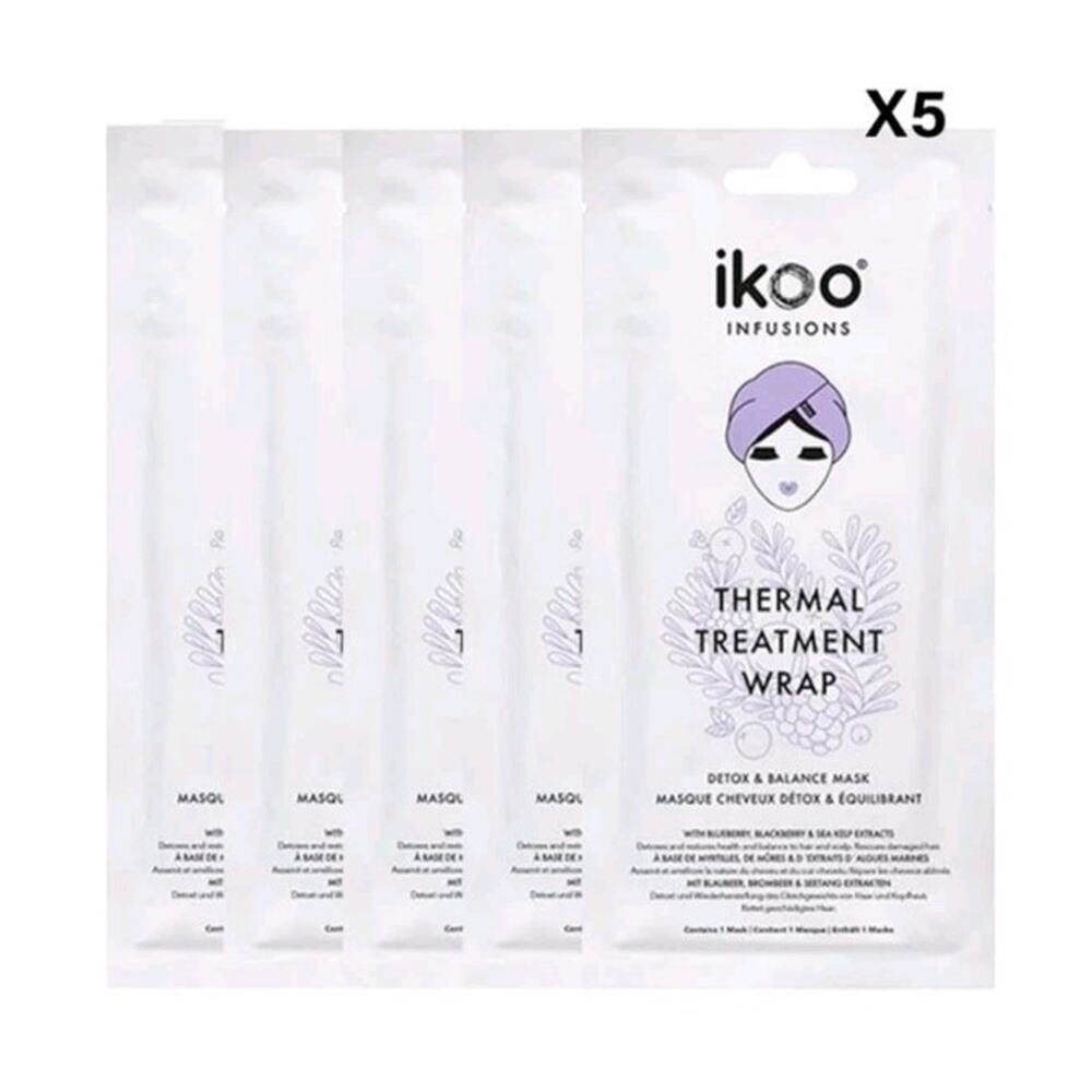 ikoo Hair Care 5 x Thermal Treatment Wrap Detox & Balance Mask- Box of 5‎